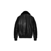 Blouson en Cuir Noir Rafal 2.0 Ycon - Redskins x Patrouille de France