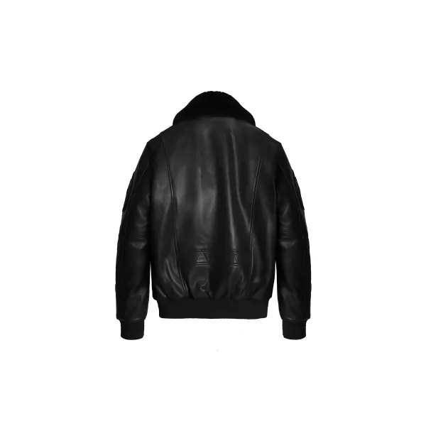 Blouson en Cuir Noir Rafal 2.0 Ycon - Redskins x Patrouille de France