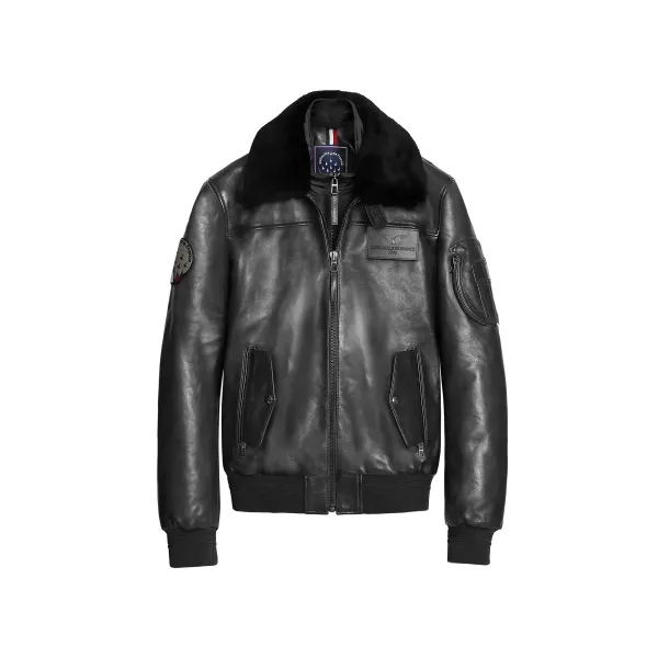 Blouson en Cuir Noir Rafal 2.0 Ycon - Redskins x Patrouille de France