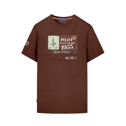 T-shirt Marron Monarque Platine - Redskins x Patrouille de France
