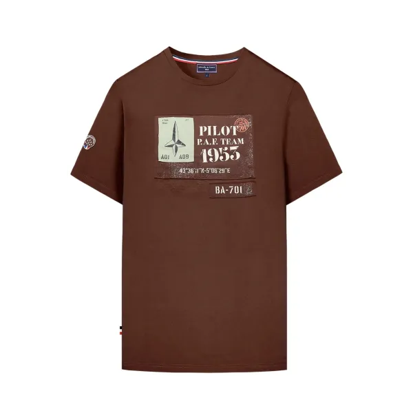 T-shirt Marron Monarque Platine - Redskins x Patrouille de France