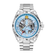 Montre Athos 8 Automatique - Cadran Bleu Clair et Bracelet Acier