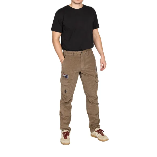 Pantalon Beige foncé Aix Corduroy - Redskins x Patrouille de France