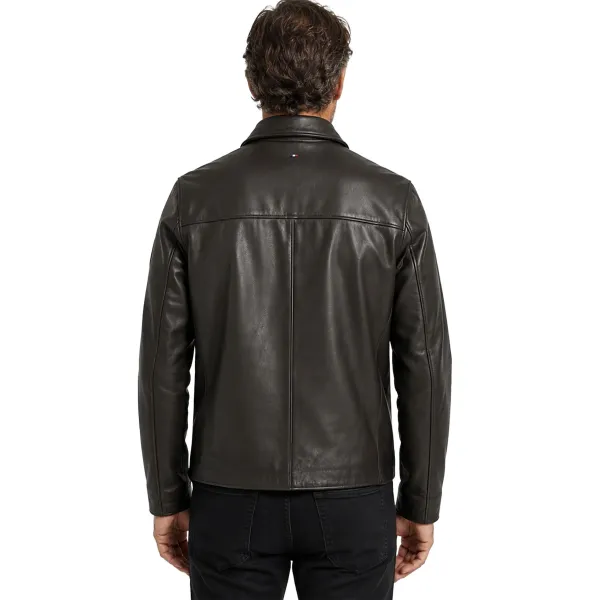 Blouson en Cuir Marron Guard Ycon - Redskins x Patrouille de France