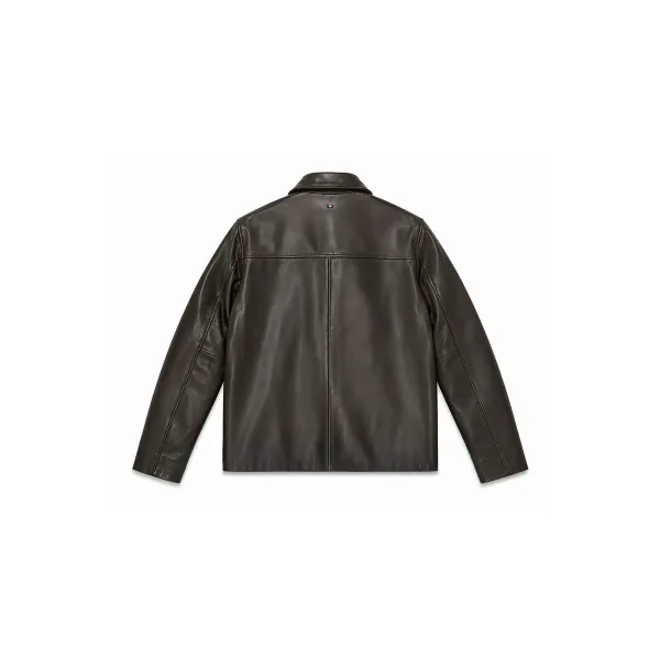 Blouson en Cuir Marron Guard Ycon - Redskins x Patrouille de France