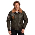 Blouson en Cuir Kaki MA-1 Alpha - Redskins x Patrouille de France