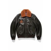 Blouson en Cuir Kaki MA-1 Alpha - Redskins x Patrouille de France