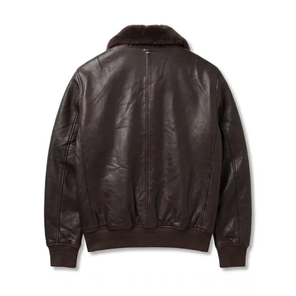 Blouson en Cuir Marron MA-1 Alpha - Redskins x Patrouille de France
