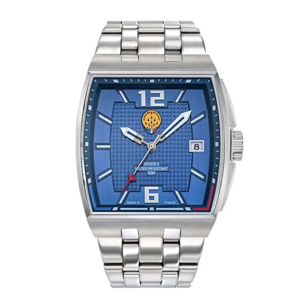 Montre Athos 4 - Acier Cadran Bleu