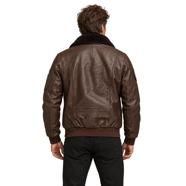 Blouson en Cuir Café Rafal 2.0 Ycon - Redskins x Patrouille de France
