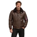 Blouson en Cuir Café Rafal 2.0 Ycon - Redskins x Patrouille de France