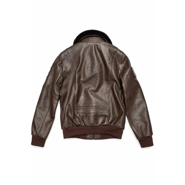 Blouson en Cuir Café Rafal 2.0 Ycon - Redskins x Patrouille de France
