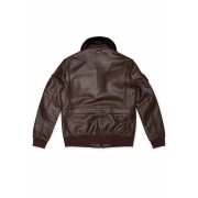 Blouson en Cuir Marron Pilote Arizona - Redskins x Patrouille de France