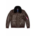 Blouson en Cuir Marron Pilote Arizona - Redskins x Patrouille de France
