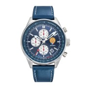 Montre Athos 1 - Chronographe Quartz Cuir Bleu