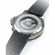 Montre Athos 5 Automatique - Bracelet Silicone Noir et Bleu