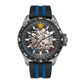 Montre Athos 5 Automatique - Bracelet Silicone Noir et Bleu