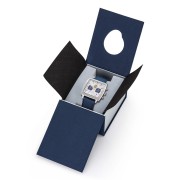 Montre Athos 7 - Chronographe Gris et Bleu Bracelet Tissé
