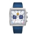 Montre Athos 7 - Chronographe Gris et Bleu Bracelet Tissé