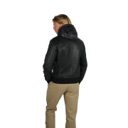 Blouson en Cuir Noir Stone Air - Redskins x Patrouille de France