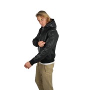 Blouson en Cuir Noir Stone Air - Redskins x Patrouille de France