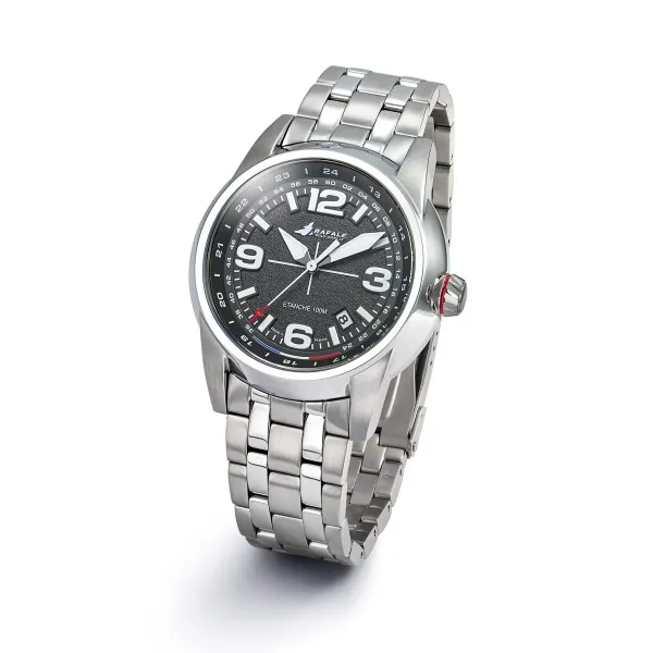 Montre Rafale Solo Display - Cadran Noir et Bracelet Acier