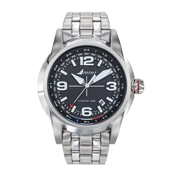 Montre Rafale Solo Display - Cadran Noir et Bracelet Acier