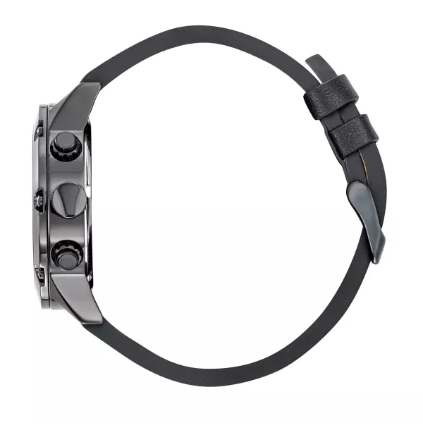 Bracelet et boitier noirs.