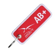 Porte-clés flamme - Armée de l'Air & de l'Espace AAE - Groupe sanguin AB+