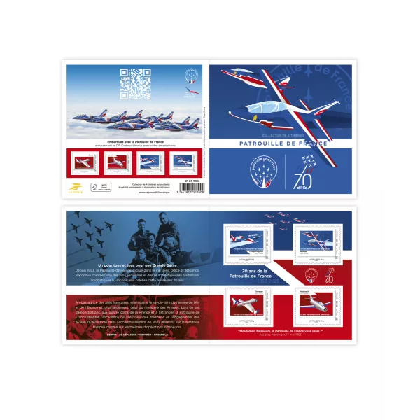 Collector de 4 timbres - La Poste x Patrouille de France