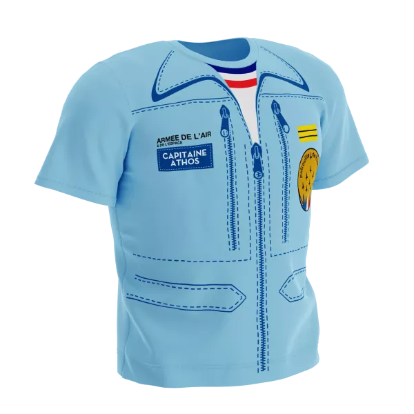 T-shirt pour enfant bleu ciel.