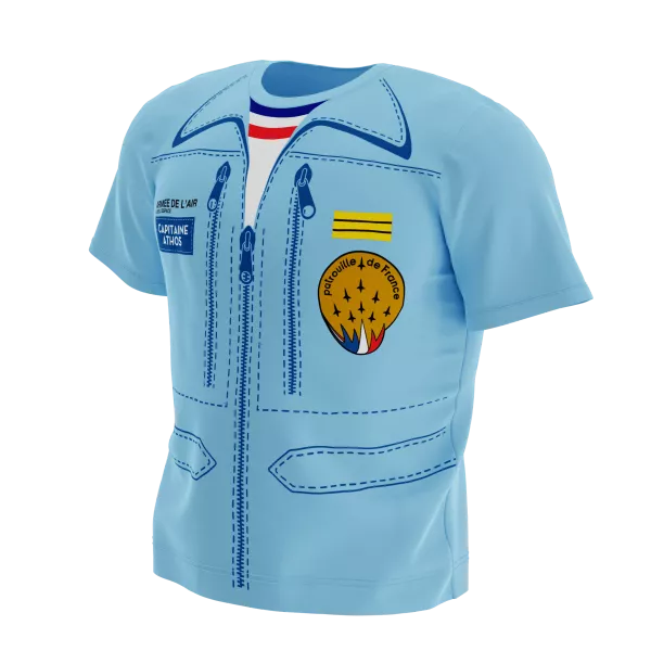 Visuel imprimé représentant la combinaison des pilotes.